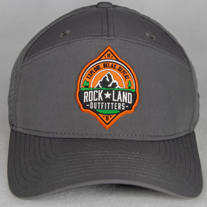 Rock Land Outfitters PVC Patch On A 7 Panel Gray Water Repellent Hat