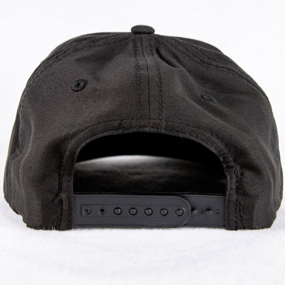 Rock Land Outfitters Blue Logo Patch On A Black Hat