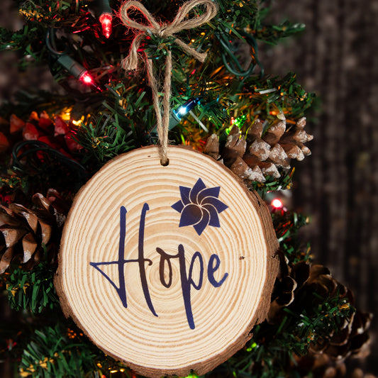 "Hope" Wood Slice Ornament