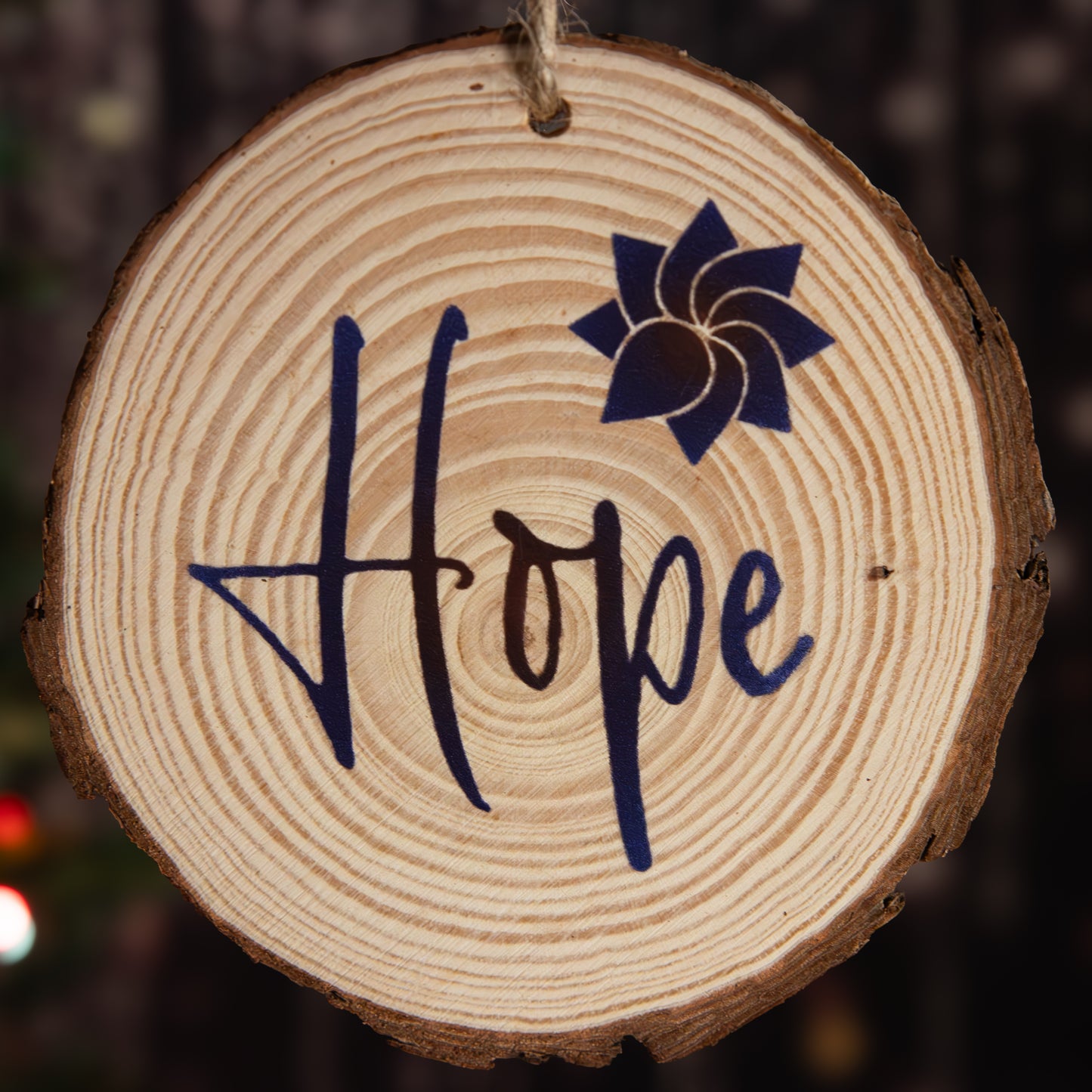 "Hope" Wood Slice Ornament