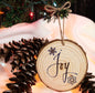 "Joy" Wood Slice Ornament