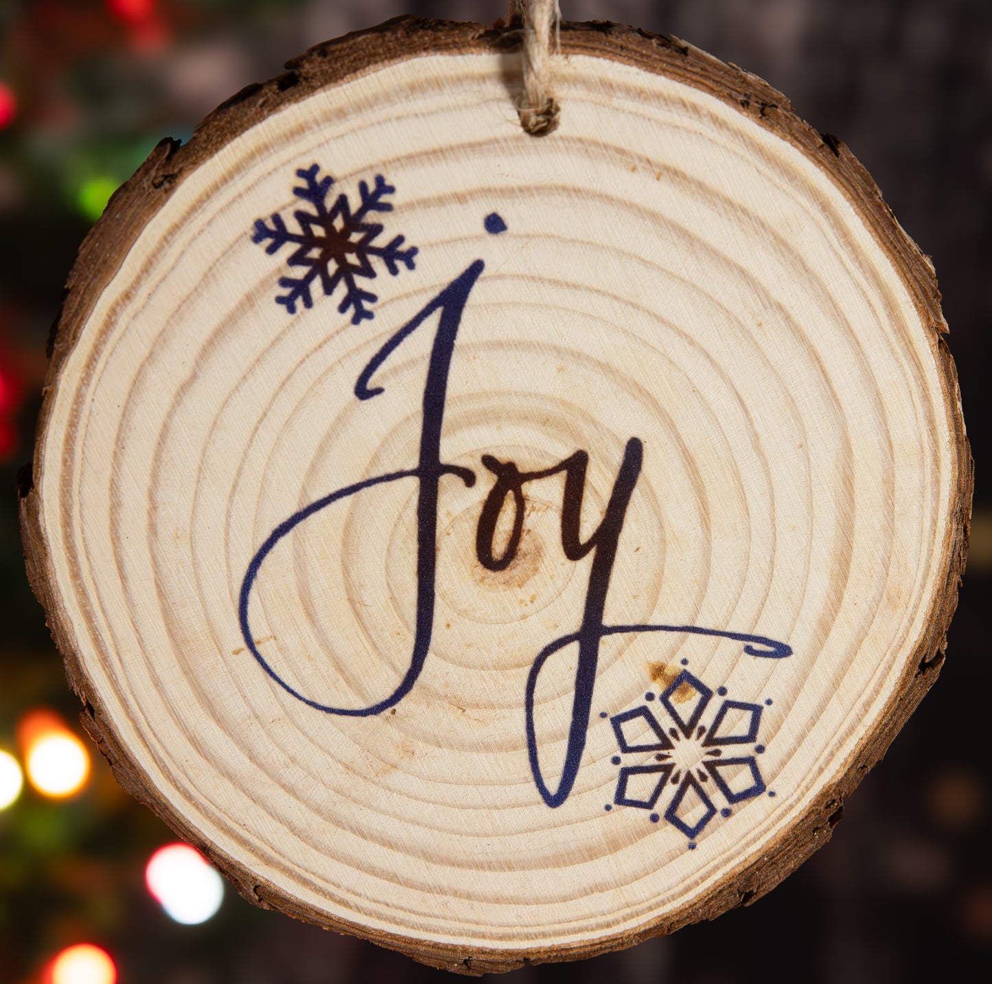 "Joy" Wood Slice Ornament