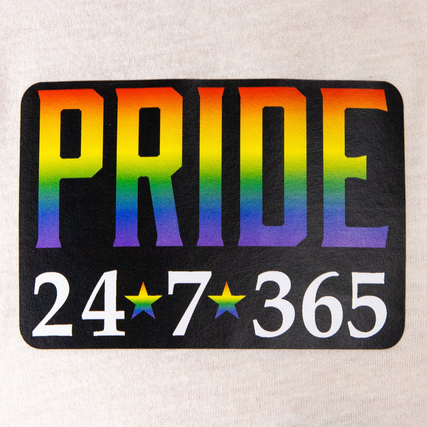 "Pride 24/7/365" Short Sleeve T-Shirt In Light Tan