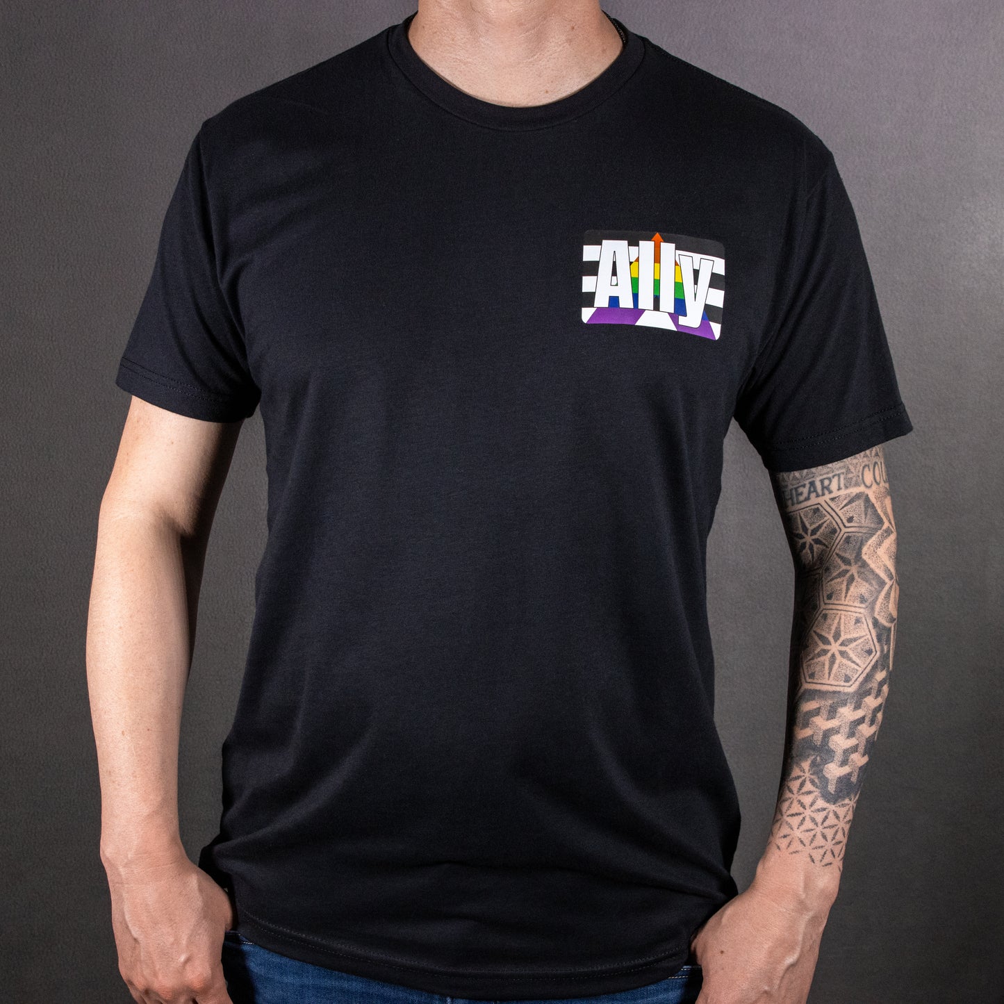 "Ally" Short Sleeve T-Shirt In Black