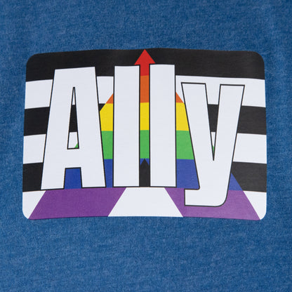 "Ally" Short Sleeve T-Shirt In Heather Blue