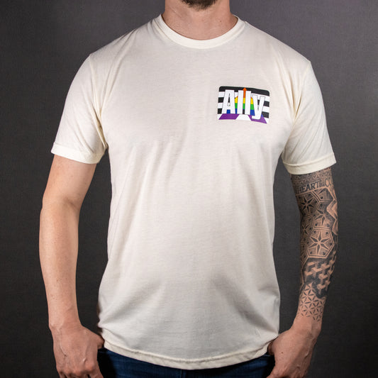 "Ally" Short Sleeve T-Shirt In Light Tan