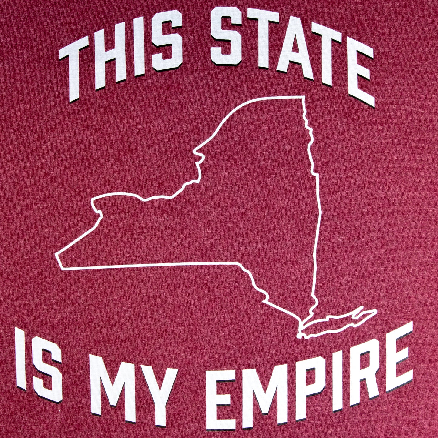 Maroon Mist "This State Is My Empire" on a SoftStyle, Short Sleeved Tee