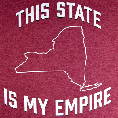 Maroon Mist "This State Is My Empire" on a SoftStyle, Short Sleeved Tee