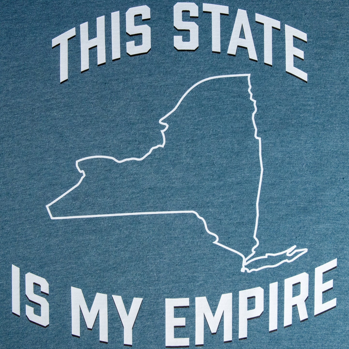 Steel Blue "This State Is My Empire" on a SoftStyle, Short Sleeved Tee